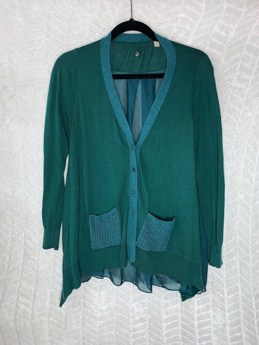 Knitted & Knotted Ravenna Cardigan Green XS